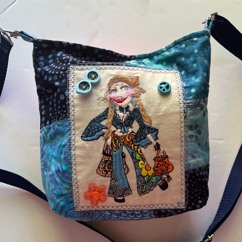 Colorful Hippie Festival Bohemian Embroidered Women's Hipster crossbody Bag HM